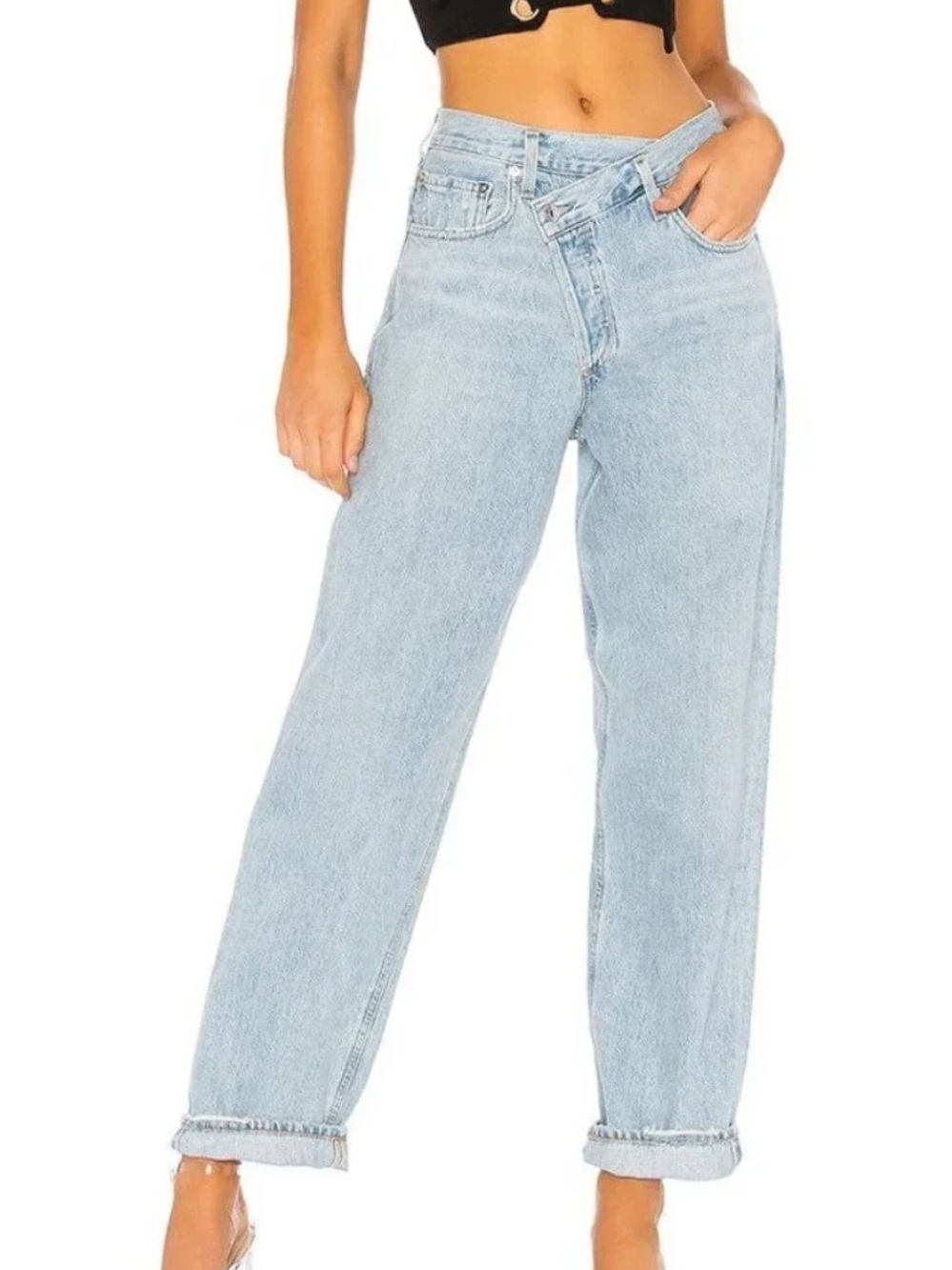 Agolde Criss Cross Upsized Jeans in Suburbia